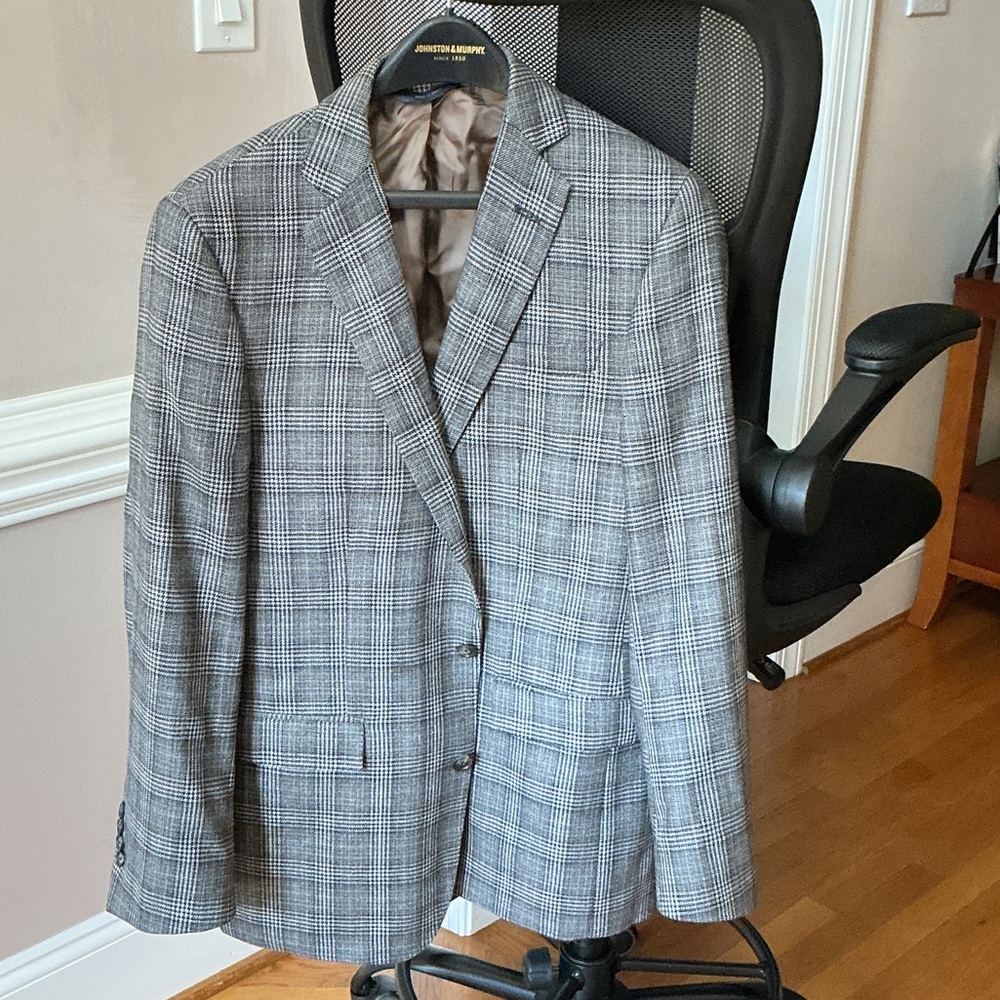Brooks Brothers Classic Gray Check Blazer